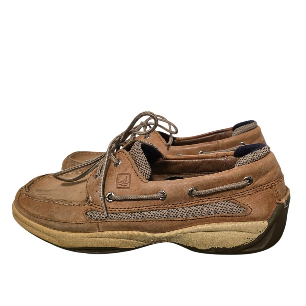 Sperry Top-Sider Mens Boat Shoes Leather Casual‎ Comfort Walking Deck Tan 11M